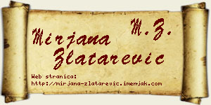 Mirjana Zlatarević vizit kartica